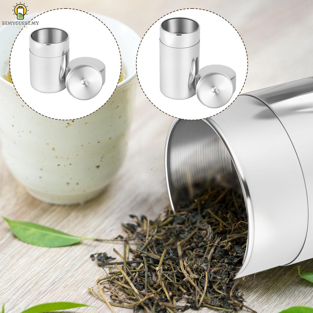 Stainless Steel Tea Canister Portable Coffee Bean Storage Container ...