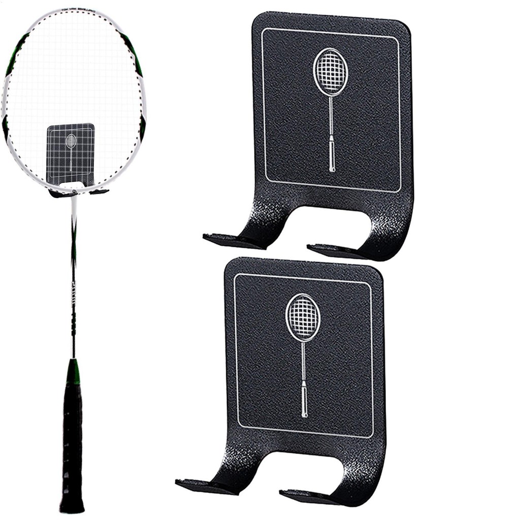 Wall Mounted Racket Holder 2x Badminton Racket Storage Rack Space ...