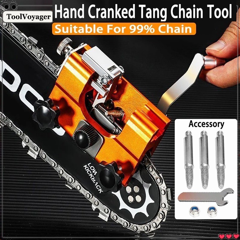 Portable Electric Chainsaw Sharpener Kit with 3 Sharpening Heads ...