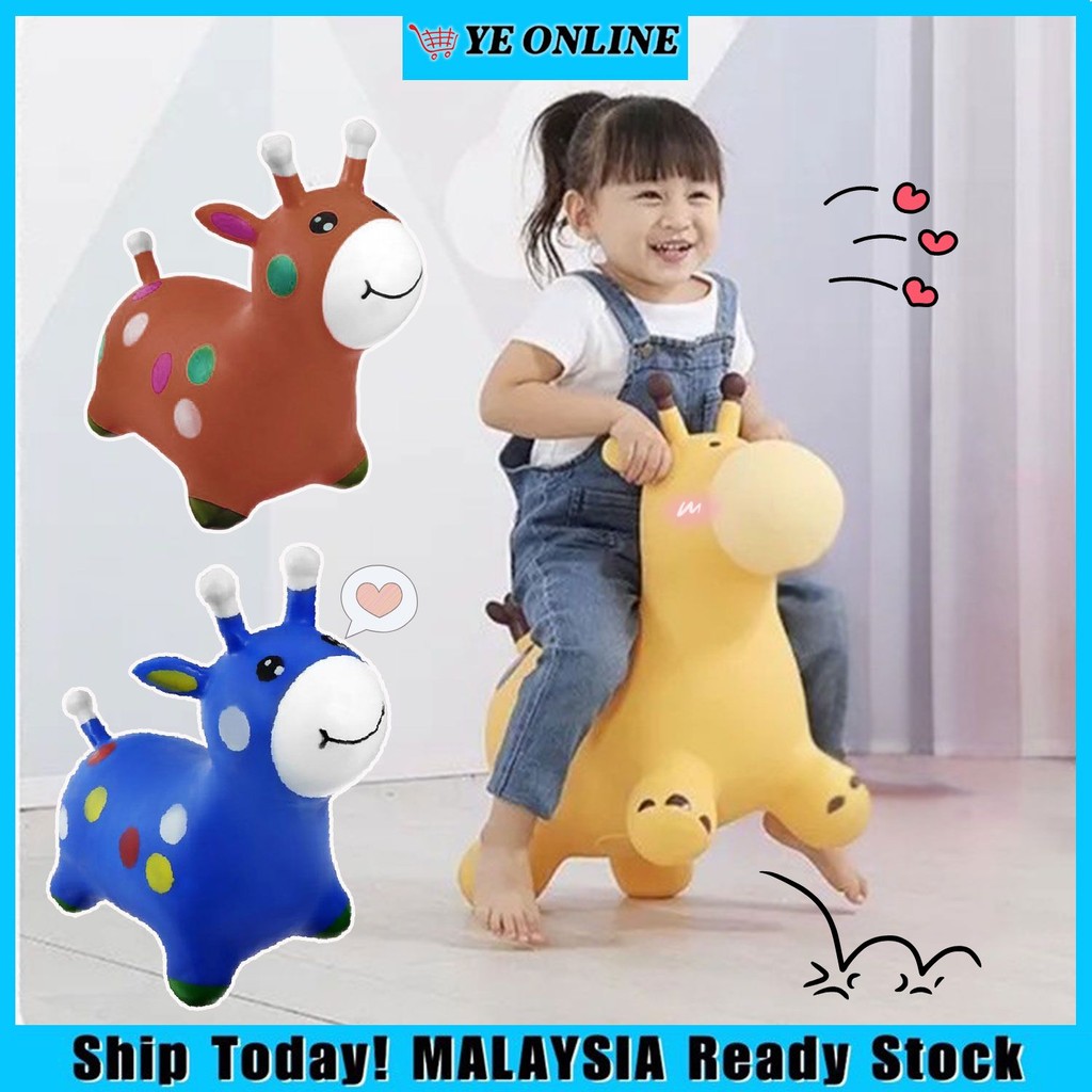 Bouncy Animal Toys Inflatable Rubber Animal Hopper Toy Soft Baby Riding ...