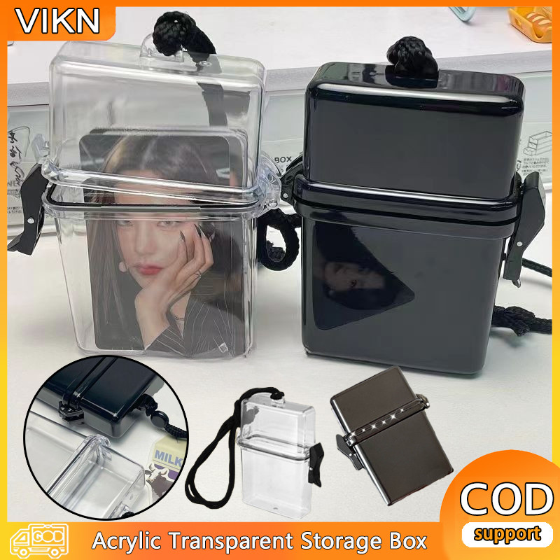 Ins Box Case Transparent Plastic Portable Kpop Photocards Toploader ...
