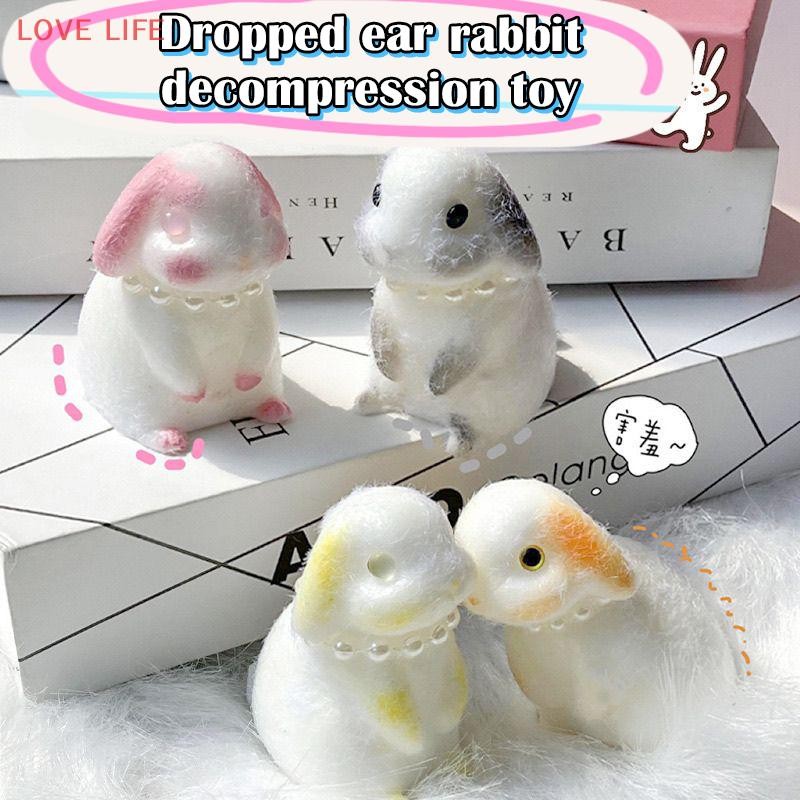 LOVELIFE Squishy Toy Rabbit Mochi Soft Rubber Toy Cute Rabbit Pinching ...