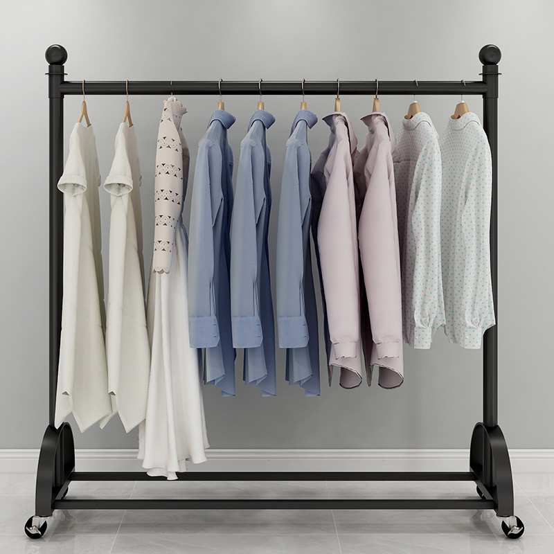 Hanger Goods Rack Mobile Wheel Wall Clothing Store Floor-standing Style ...