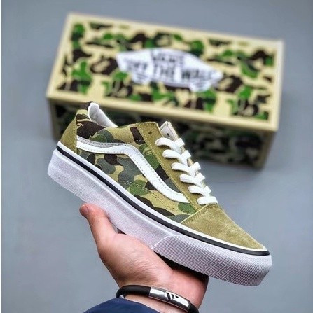 Bape x Van Customise SK8 HI Old Skool Sharktooth Sneakers Convas Casual ...