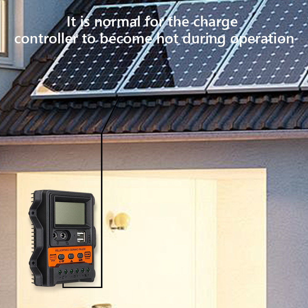 10A/20A/30A Solar Charge Controller LCD Display Solar Regulator PWM ...