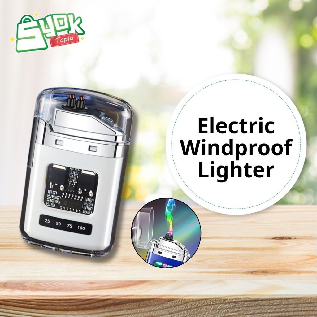 Electric Lighter with Digital Display Type C Rechargeable USB Plasma ...
