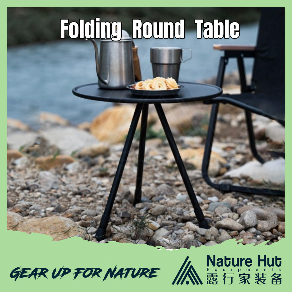 Camping Folding Round Table Outdoor Portable Foldable Coffee Tea Picnic ...