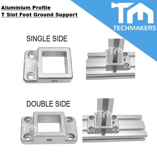 Aluminium Profile T Slot Foot Ground Support Fixed Bracket L Connector Aluminium Extrusion 2020 3030 4040