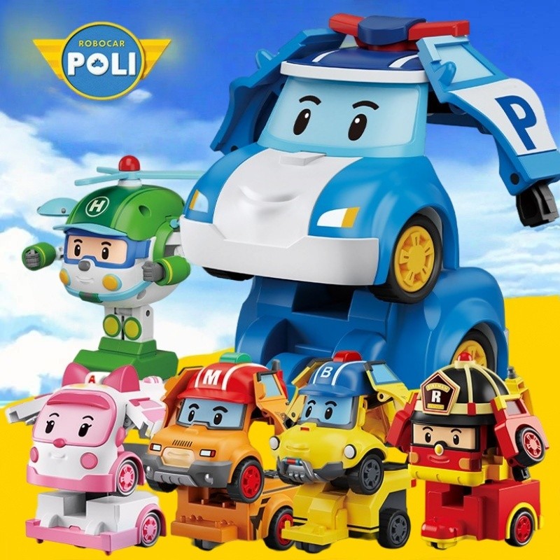 POLI Rescue Team Development Center Toy Police Car Transforming Robot ...