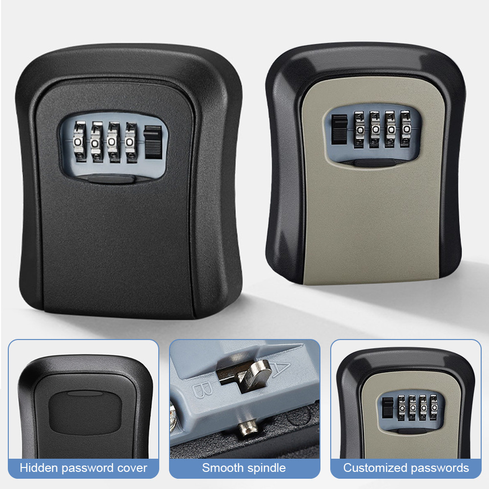 Secure Outdoor Key Safe Box with 4 Digit Combination Lock - Easy ...