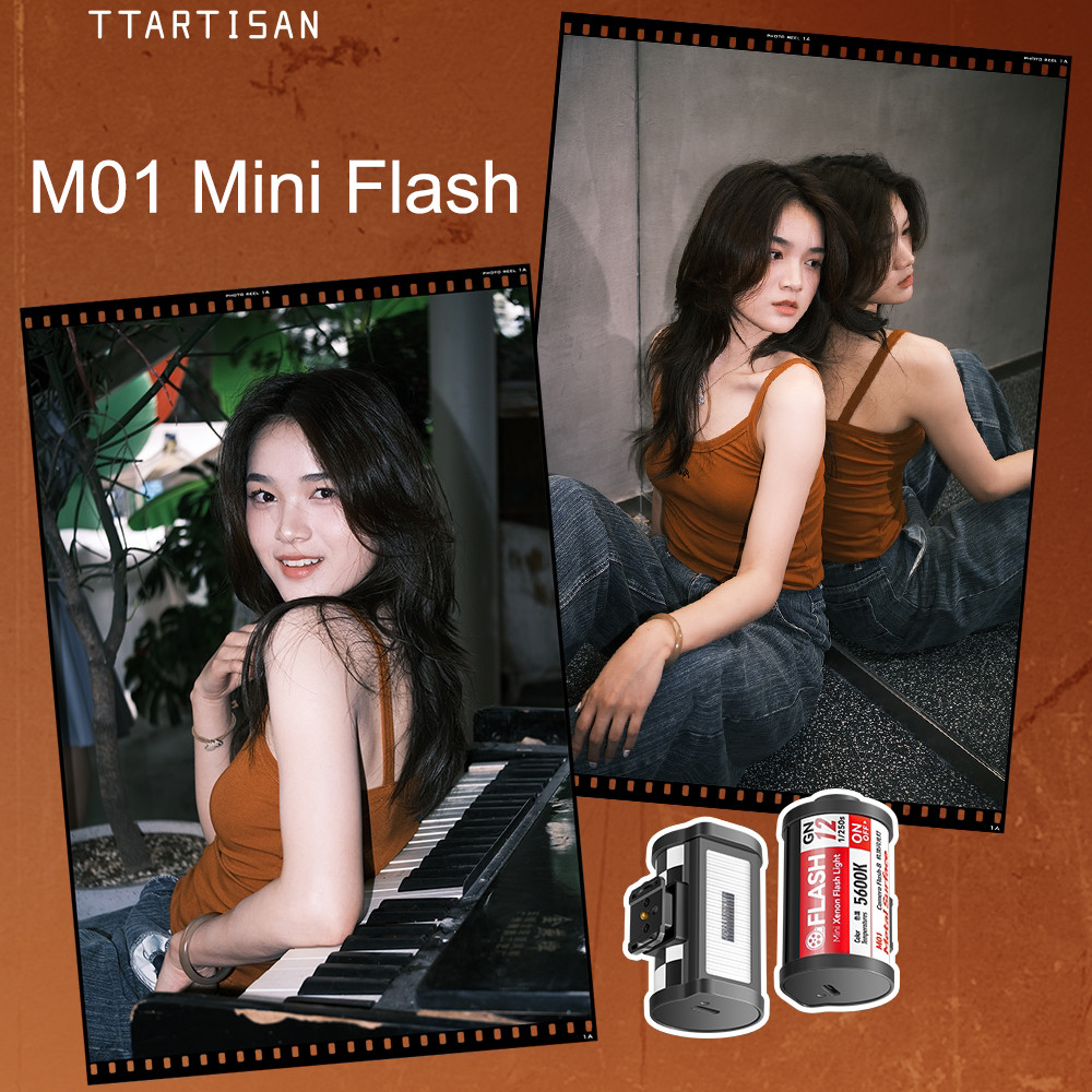 TTArtisan M01 Mini Camera Flash Built-in Battery 5600K GN12 J01 Flash ...