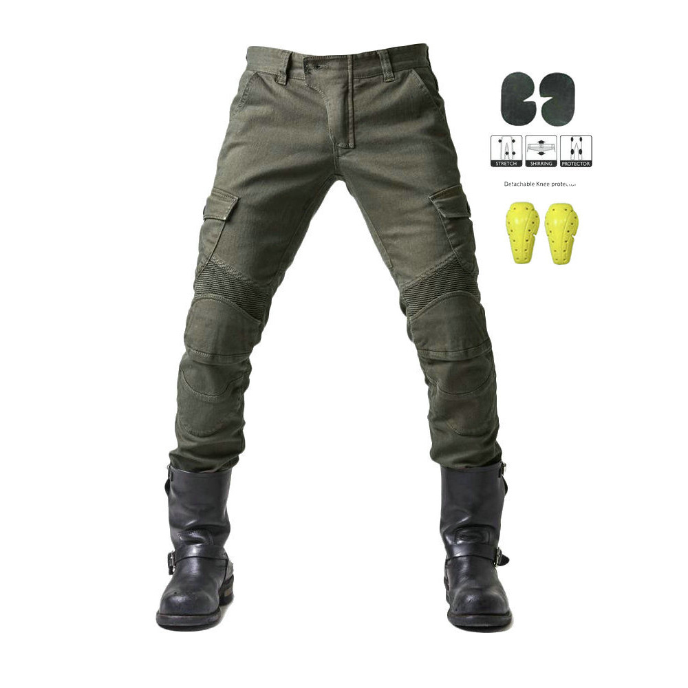 Men's Summer Motorcycle Riding Pants, Anti-Fall Rider Gear, Four ...