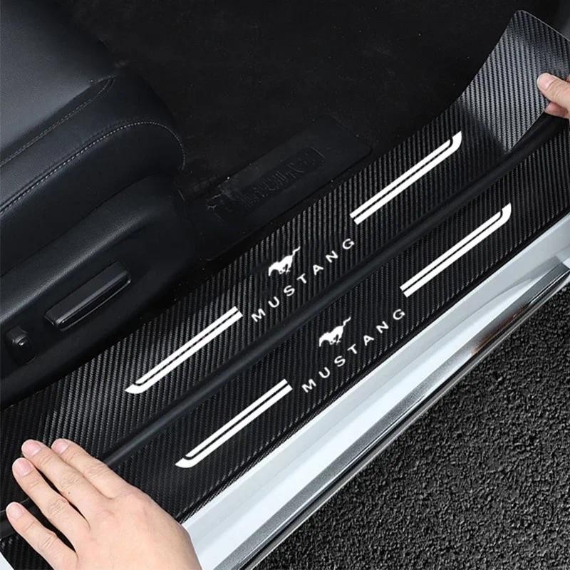 Carbon Fiber Car Door Threshold Sticker Auto Trunk Protective Strip for ...
