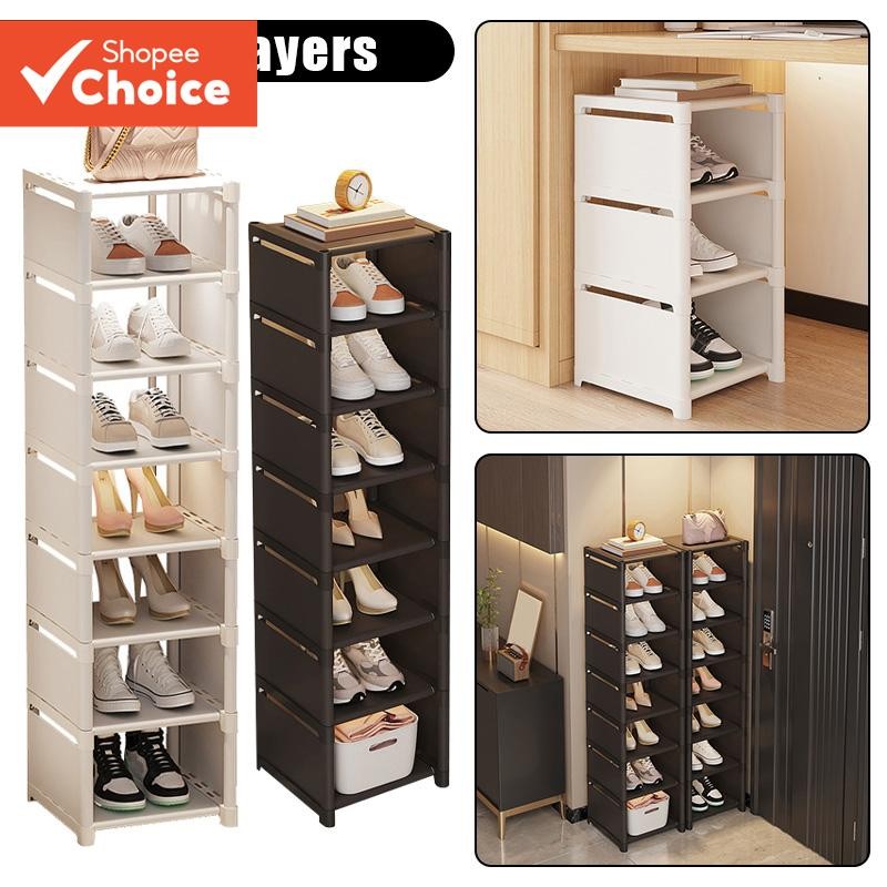 6/7/8 layers White/Black Multiple Layers Shoe Organizer Shoe Rack ...