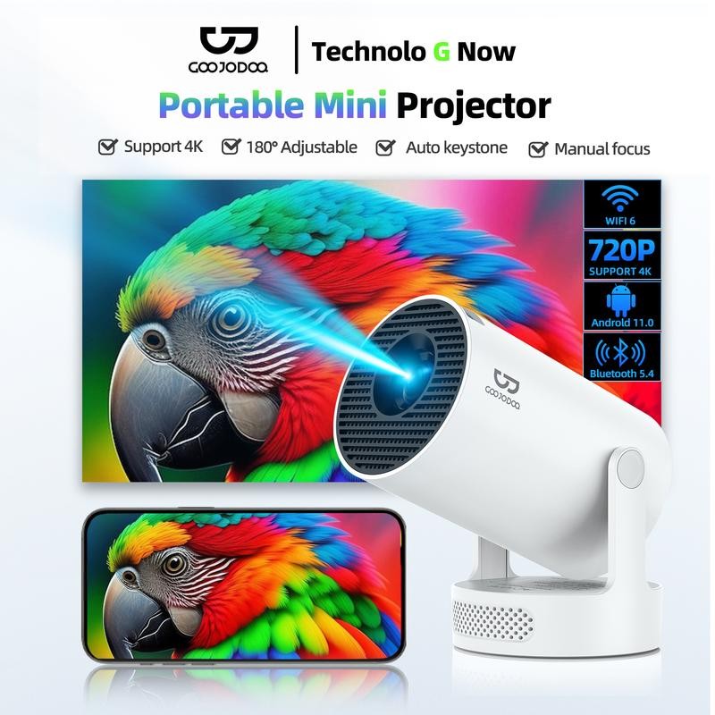 GOOJODOQ Android 11.0 High Stand & 270° Free Angles Projector | 50,000 ...