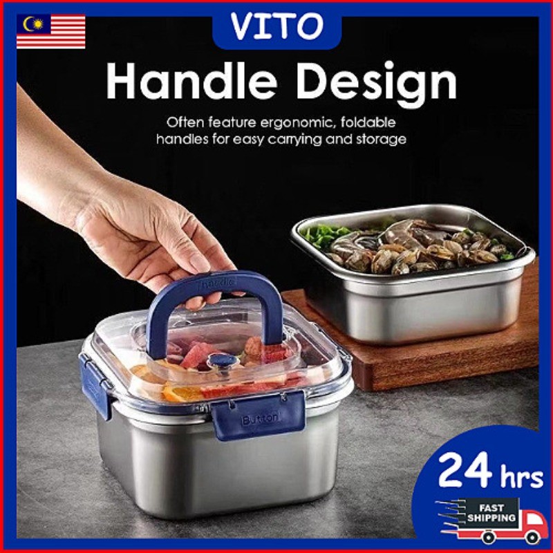316 Stainless Steel Food Storage Box Freshness Picnic and Refrigerator ...