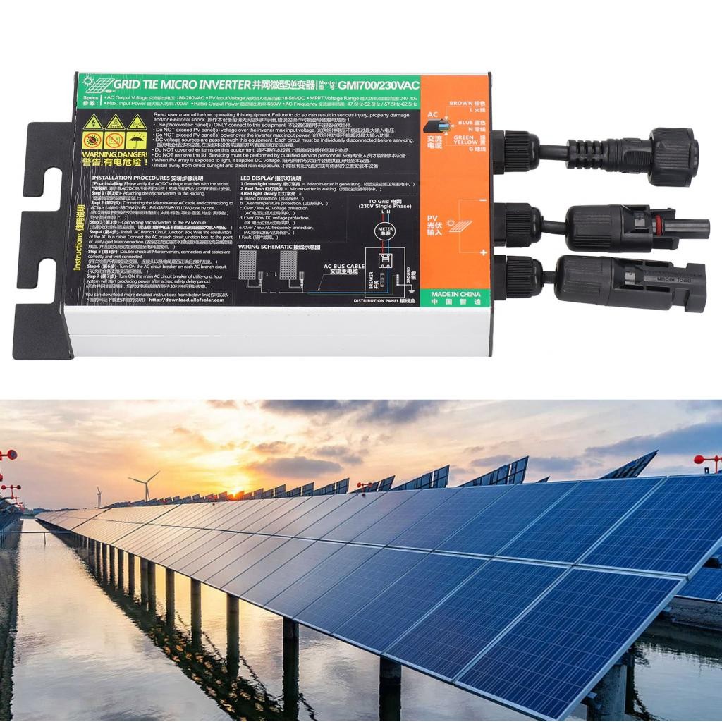 Solar Micro Inverter MPPT 700W Grid Tie for Generation Systems | Shopee ...
