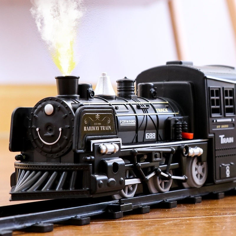 Hot Sale Electric Smoking Train Track, Children Retro Steam Train Toy ...