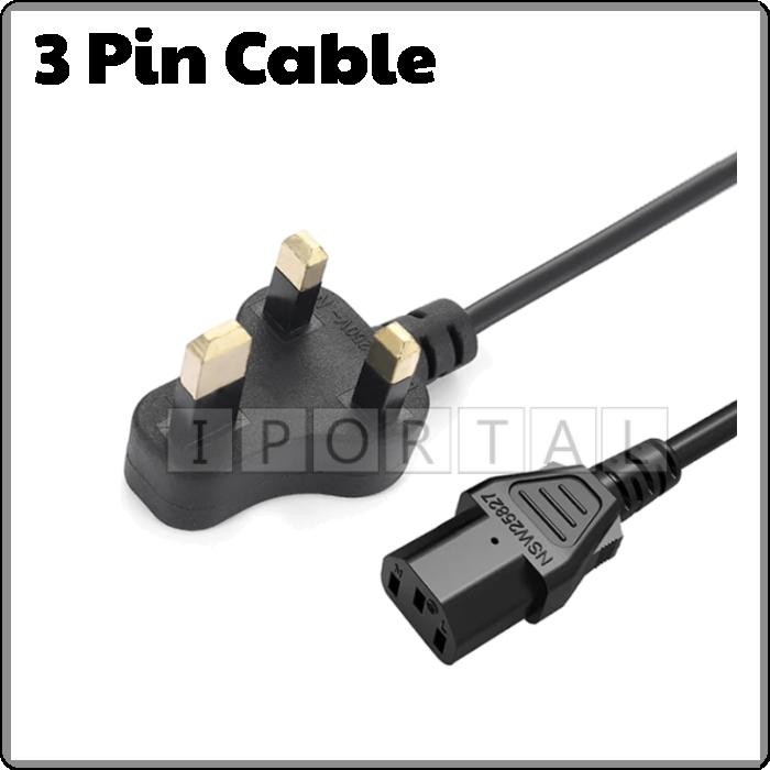 2/3Pin UK Plug Power Cord Supply Cable 1.2M/1.5M/1.8M | Shopee Malaysia