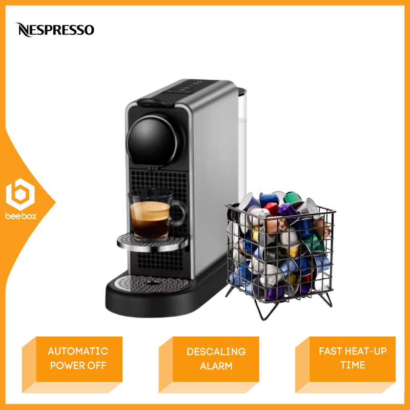 Nespresso CitiZ Platinum Stainless Steel Coffee Machine D140-ME-TI-NE ...