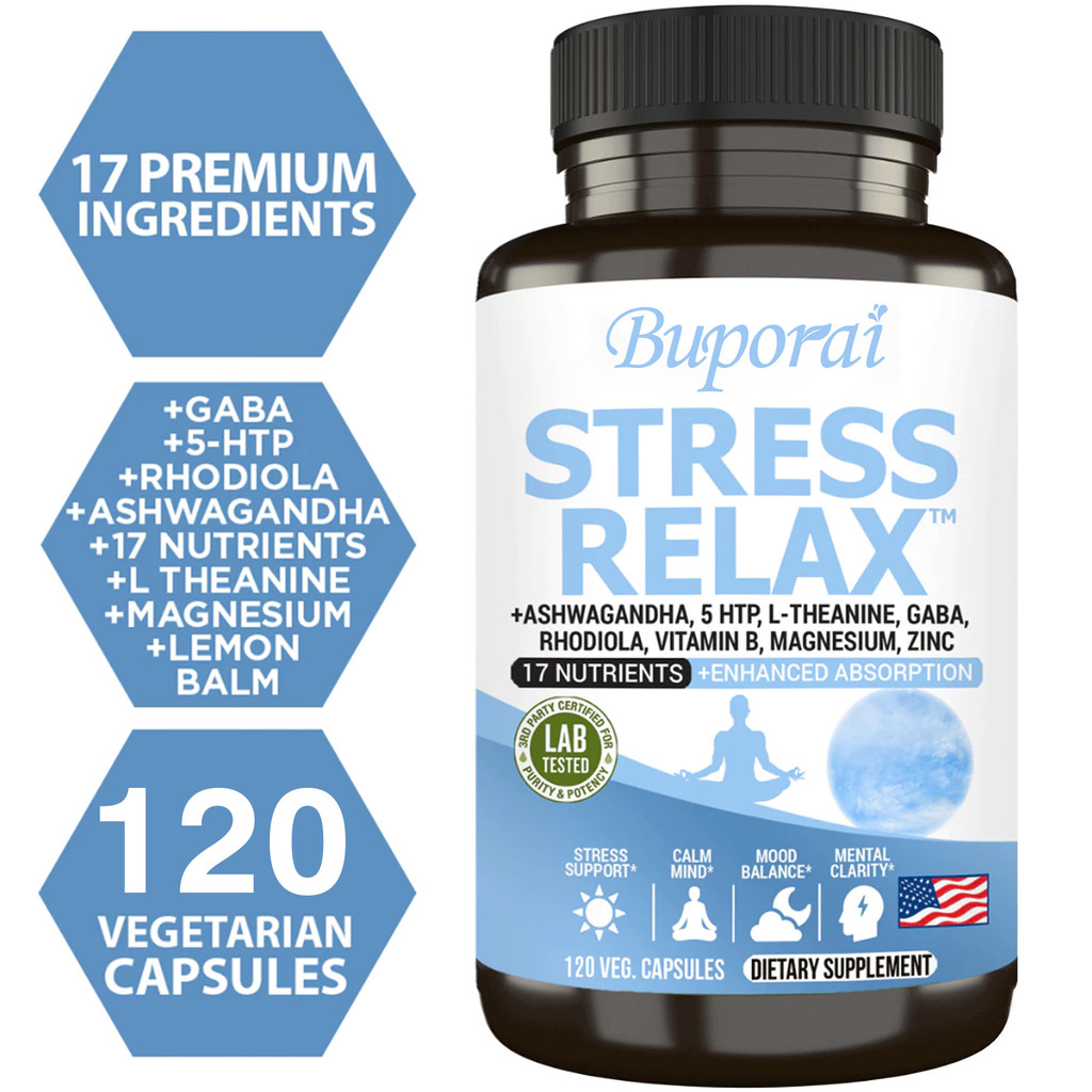 Strength RELAX Stress Softgels, Ashwagandha, L-Theanine and Lemon Balm ...