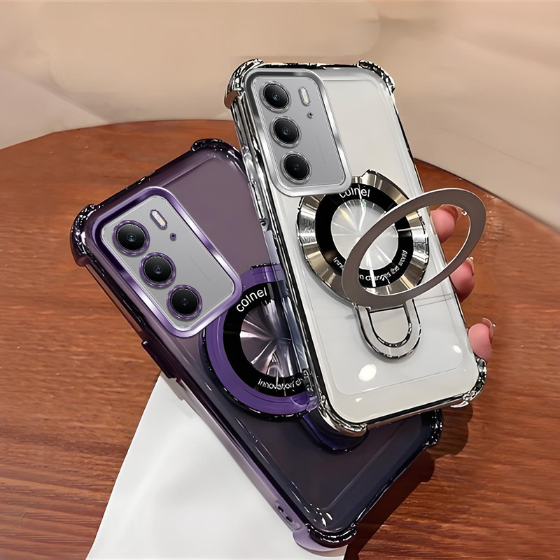 GOGME Cover Per Realme C75 4G – Custodia Silicone TPU Morbida Con Effetto Sfumato Viola/Blu, Paraurti Antiurto, Antigraffio, Bordi Rialzati, Trasparente - 4