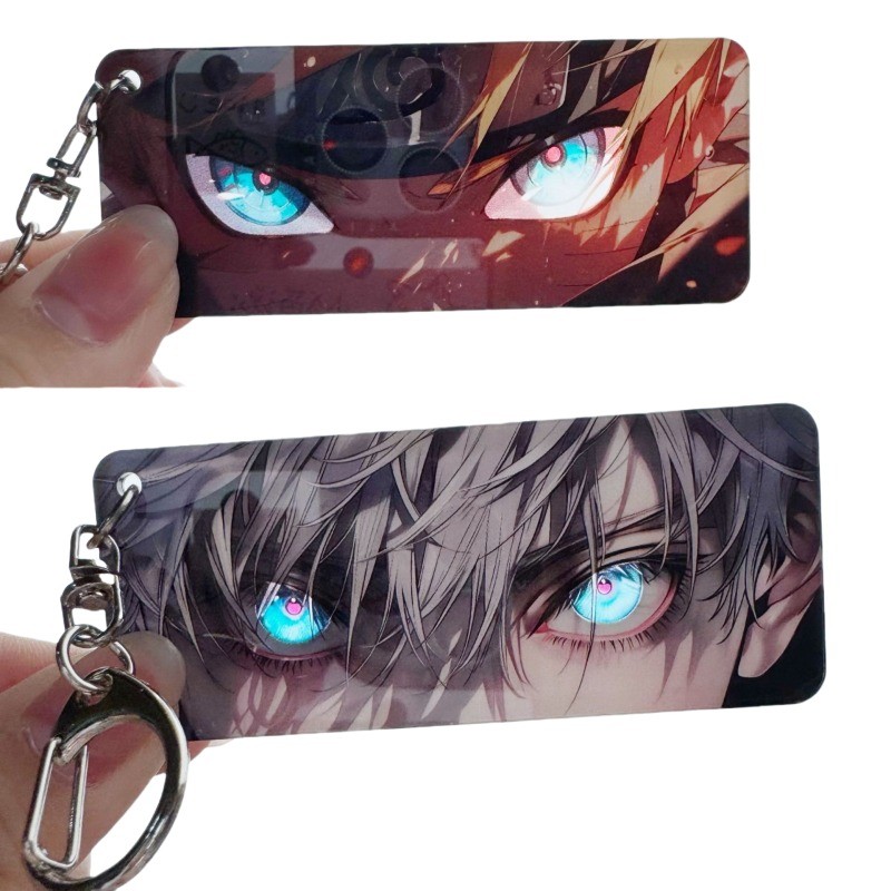 Naruto Keychain Acrylic Jujutsu Kaisen Gojo Satoru Obito Shining Eyes ...
