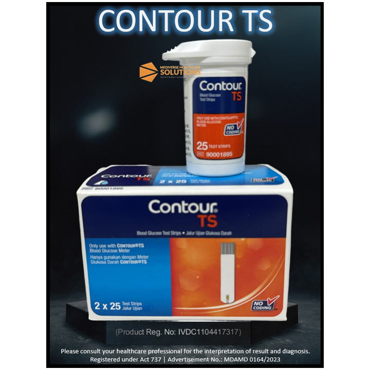 Contour TS Test Strips Strip Blood Glucose Monitoring System Bayer ...