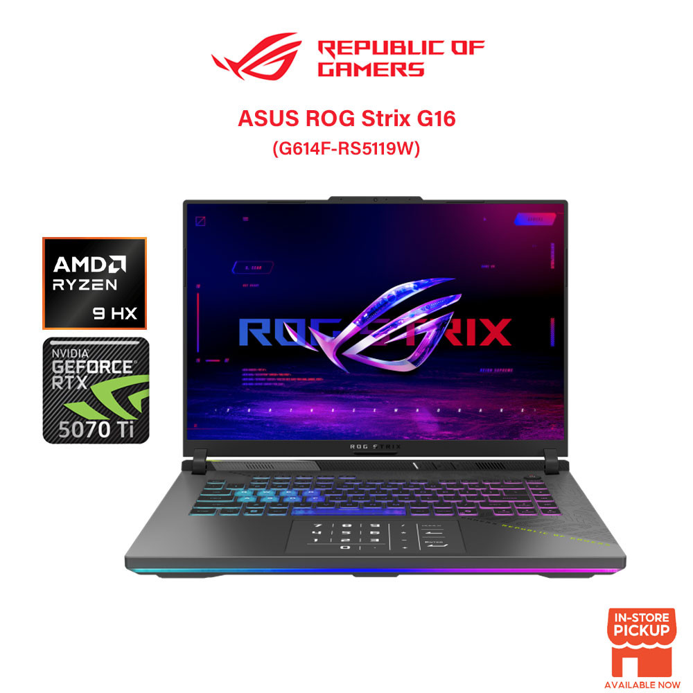 ASUS ROG Strix G614F-RS5119W (AMD Ryzen 9-9955HX/32GB RAM/1TB SSD ...