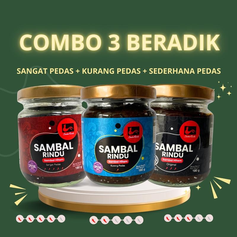 [Ready-To-Eat Instant Food] Combo 3 Beradik dengan Tiga Tahap KePedasan ...