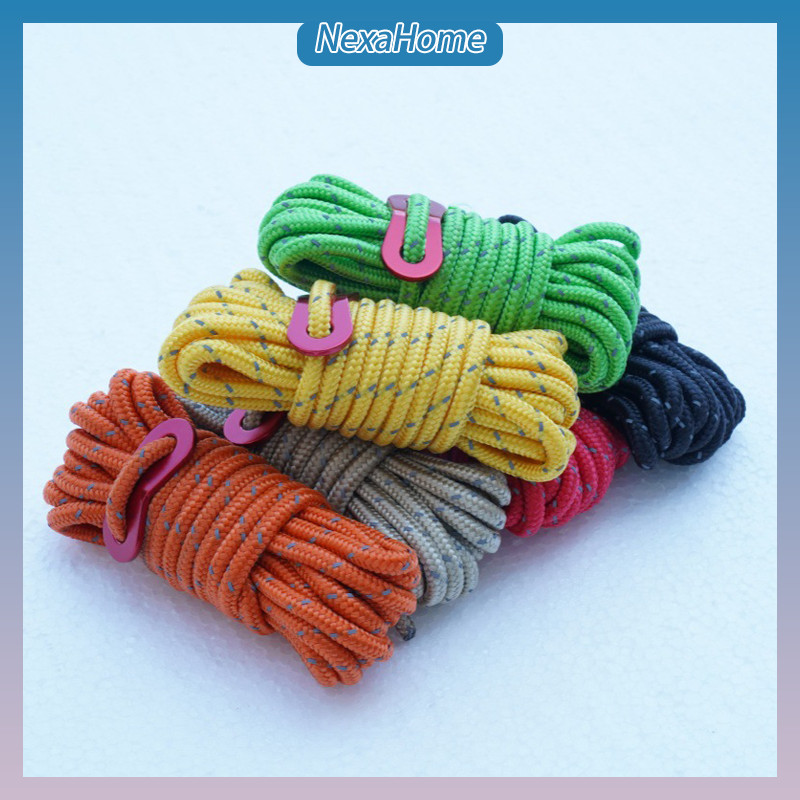 4m Camping Reflective Paracord Rope Tent Fixed Wind Rope Canopy ...
