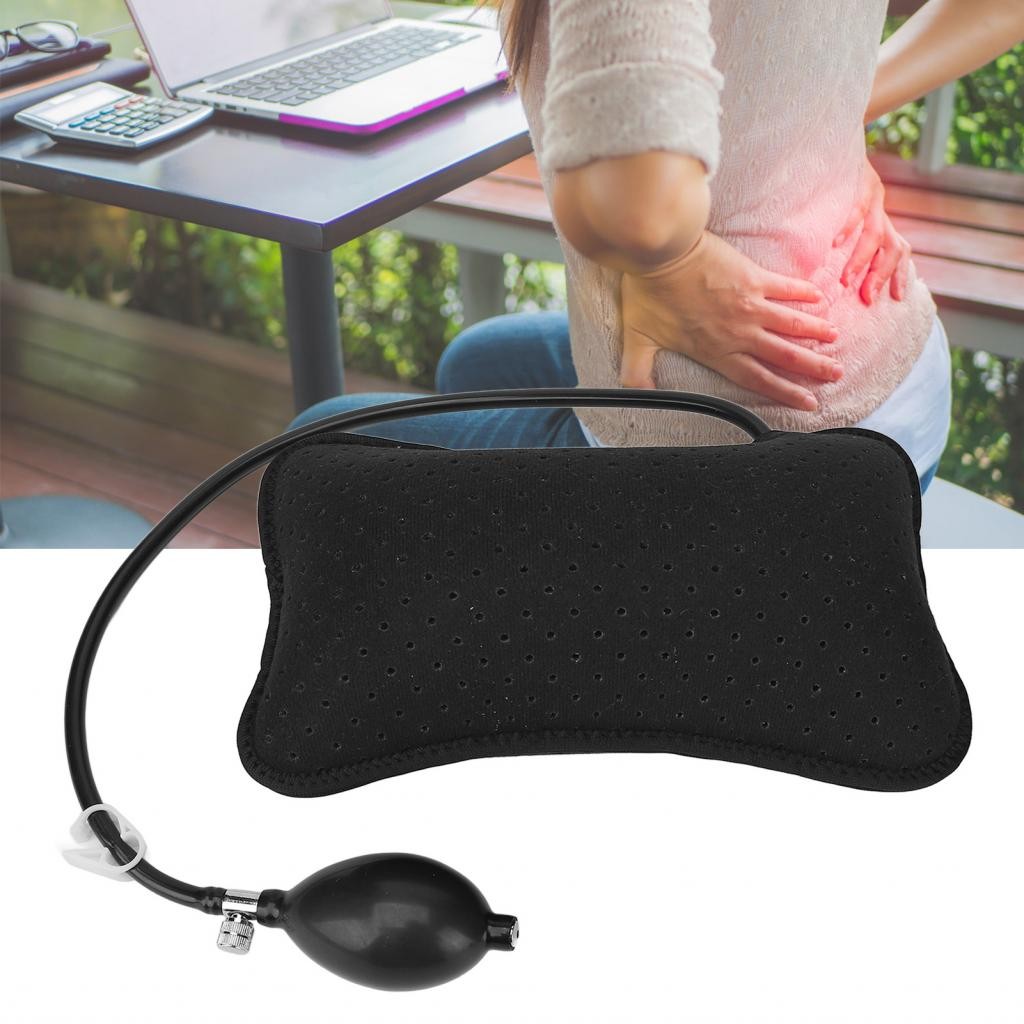 Inflatable Lumbar Pillow Comfortable Foam Fabric Lower Back with ...