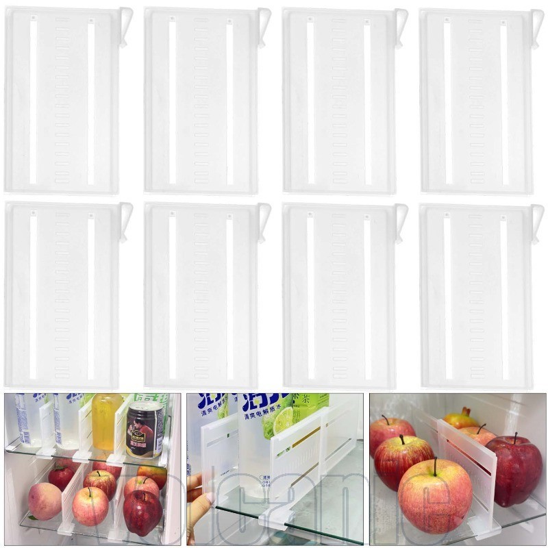 4Pcs Fridge Retractable Partition Boards - Shelf Organizer - Drawer ...