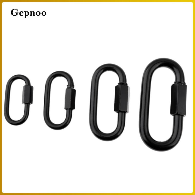 4Pcs Locking Carabiner, Stainless Steel Chain Quick Links D Shape - View #5