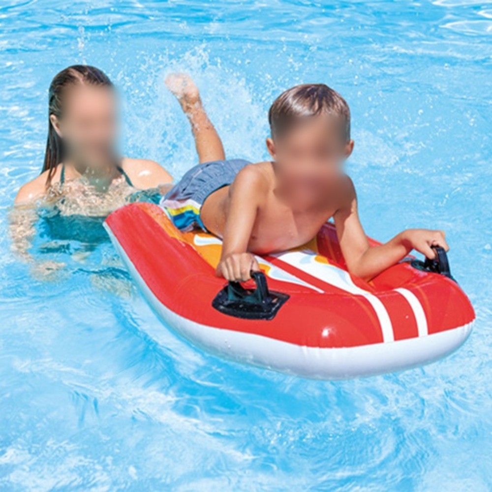 Beach Float 2 Sturdy Handles Bright Wave Design Portable Inflatable ...