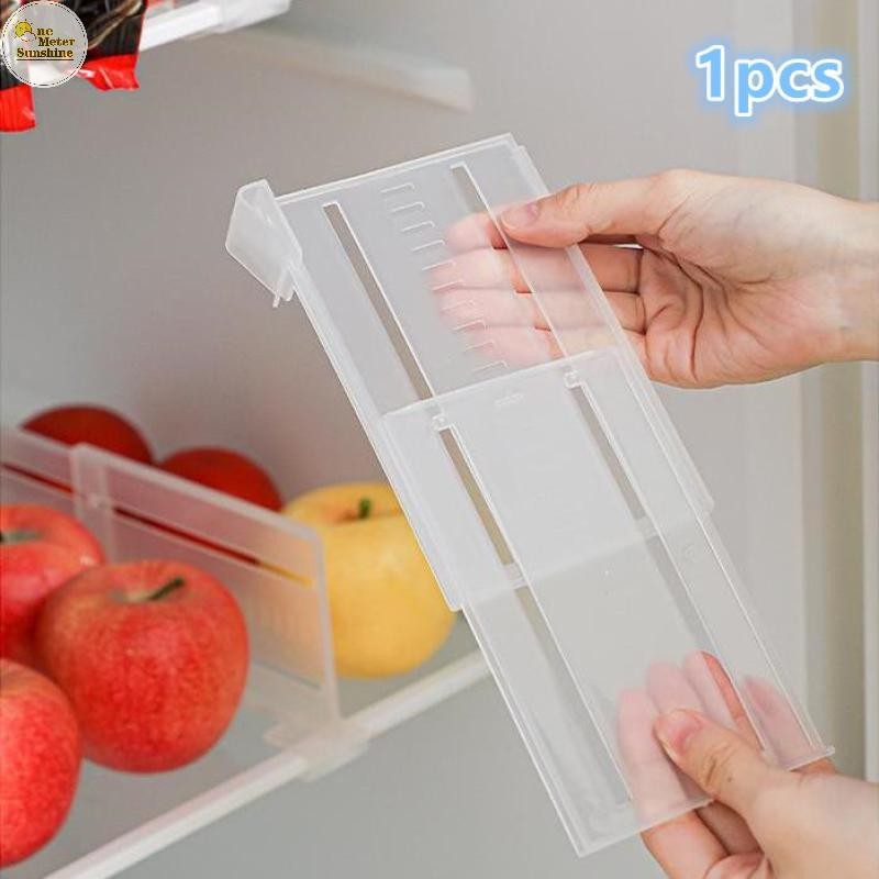 OMS Refrigerator Retractable Partition Board Storage Box Partition Clip ...