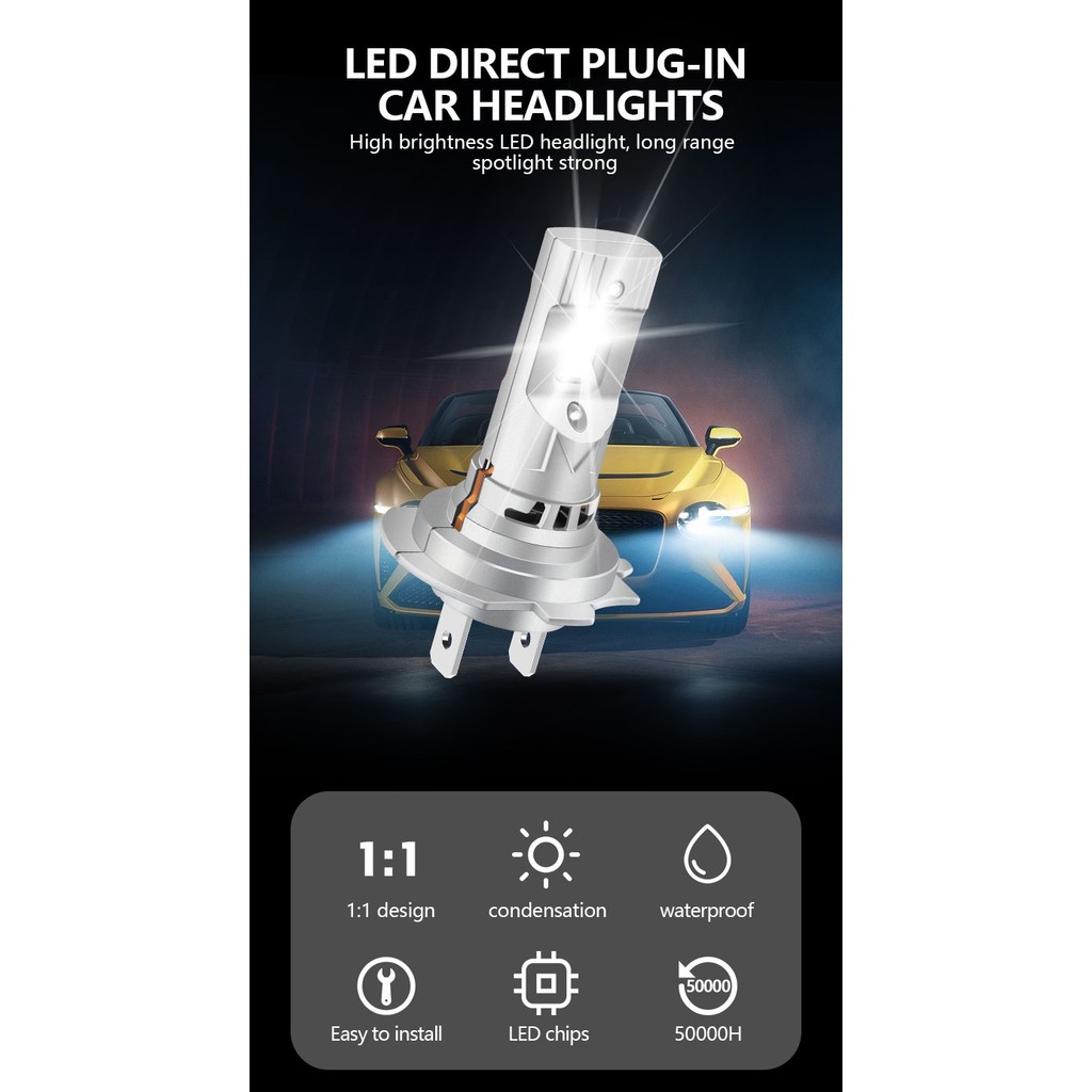 Car Headlights 360 Degree Beam Angle Aviation Aluminum Built-in IC ...