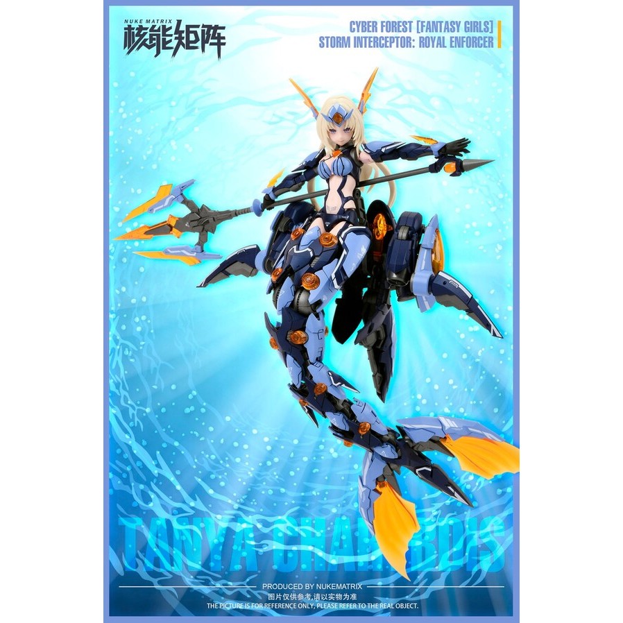 Nuke Matrix-1/12 Scale Model Kit Fantasy Girl Series CF4 Mermaid Cyber ...