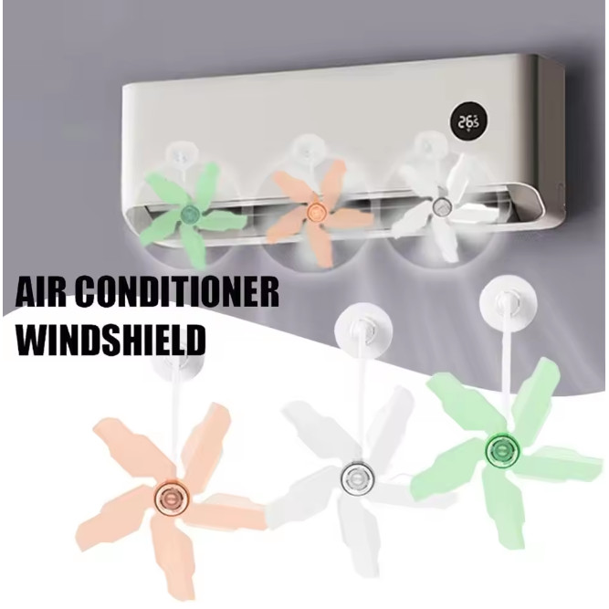 3Pcs Wall Mounted Aircond Windshield Air Conditioner Wind Guide Fan ...