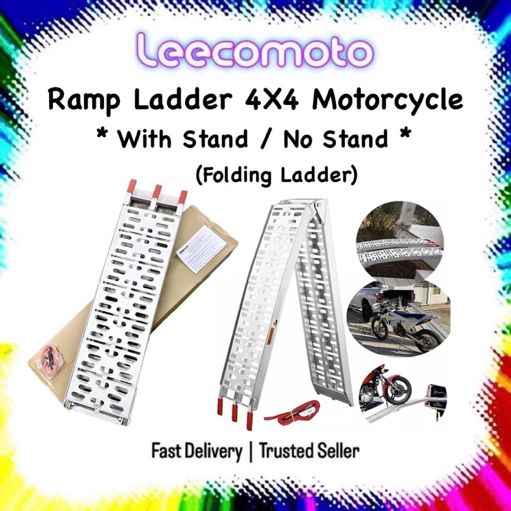 Folding Ramp Ladder Aluminium Motor Motorcycle Motosikal Tangga ...