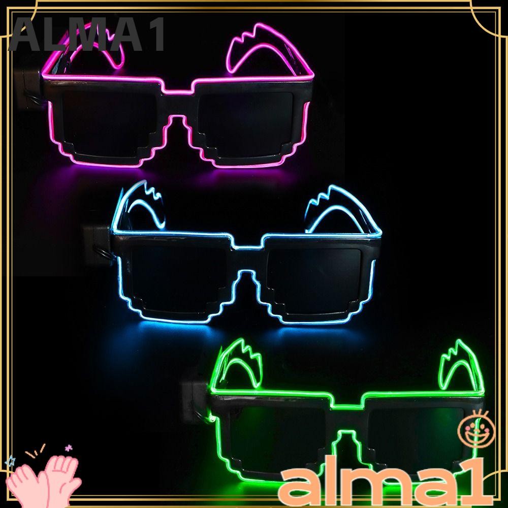 ALMA LED Light-up Glasses Glow in the Dark, Neon Party Nightclubs ...