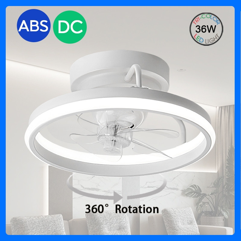 2 In 1 Small 13.5 Inchs Electric Ceiling Fan Light 360° Rotation ...