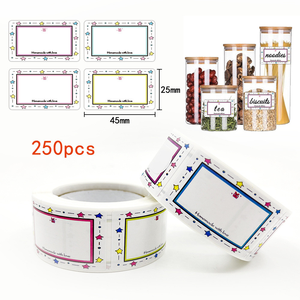 Colored blank handwritten label packaging classification label sticky ...