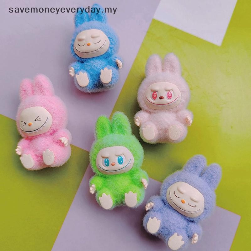 [savemoney] 1PC Kid Gift Mini Labubu Sitting Posture Doll Kawaii Action ...