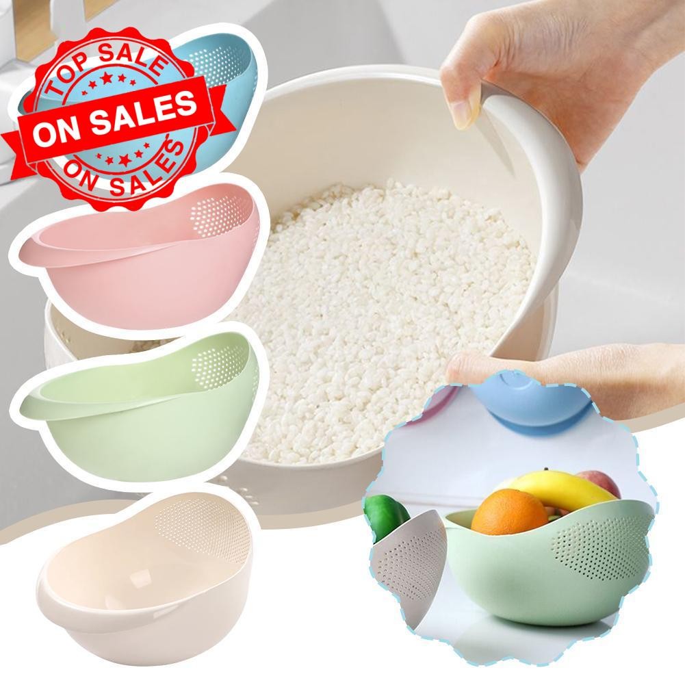 Rice Sieve Plastic Colander Sieve Rice Washing Filter Food Strainer ...