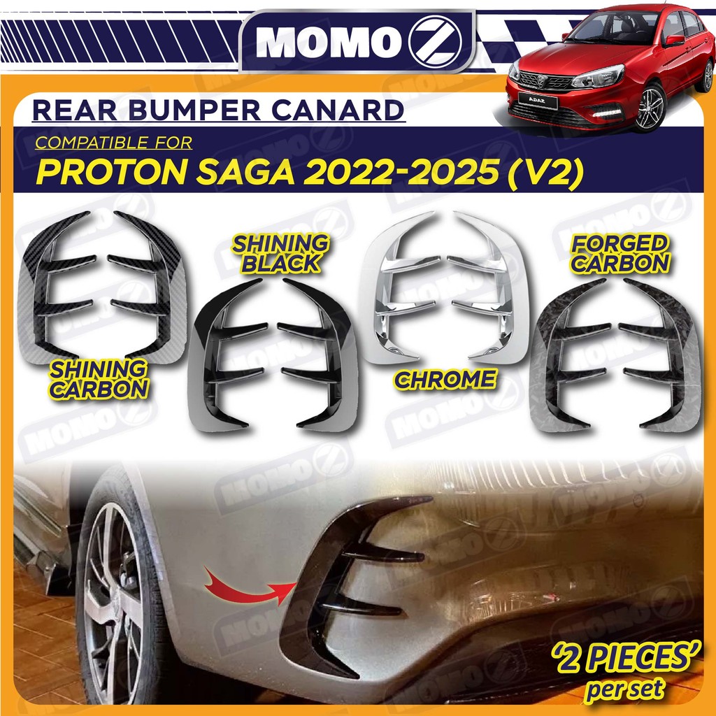Car Proton Saga MC2 2022 - 2025 Rear Bumper Canard Frame Cover V2 ...