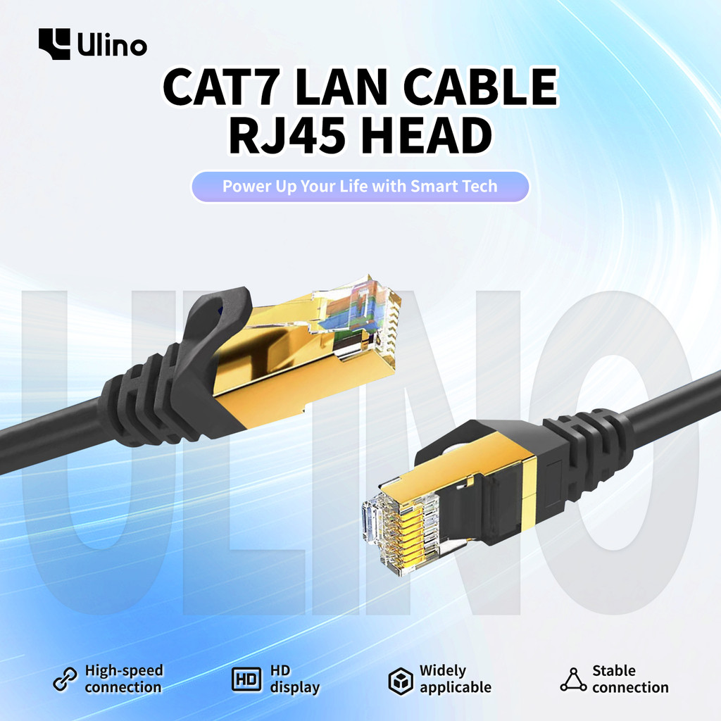 ULINO CAT8 Ethernet Cable PVC Insulation Shielded High Speed Broadband ...