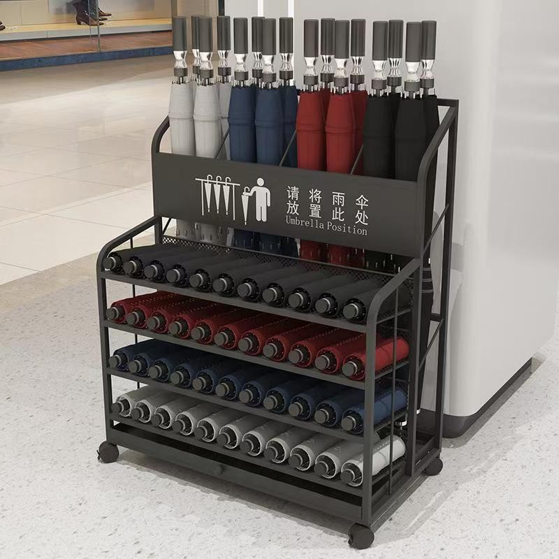 New commercial umbrella draining rack shelves office storage umbrella ...