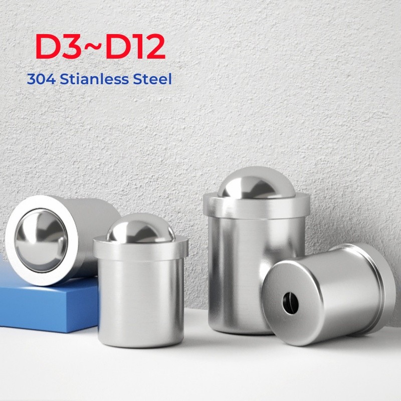 3/4/5/6/8/10/12mm 304 Stainless Steel Ball Plungers Press Ball Spring ...