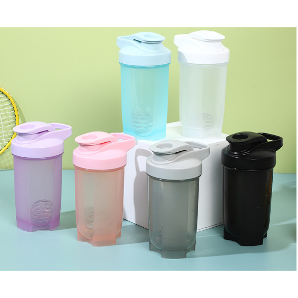Protein Shaker Bottle w/Handle (500ml) / No Logo Shaker with S/steel ...
